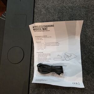 Wireless Charging Mouse Mat - Black